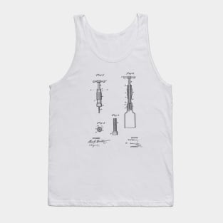 Corkscrew Vintage Patent Drawing Tank Top